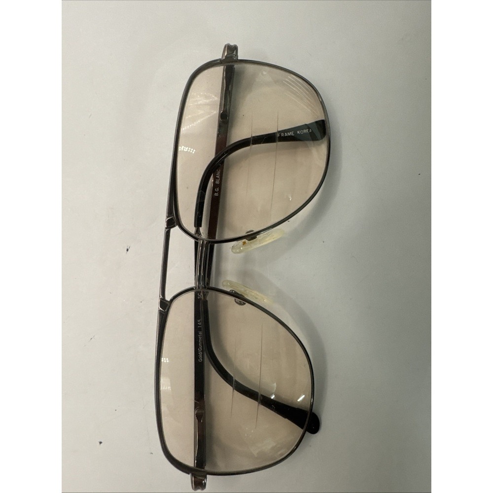 B.G. Lauren‎ Blanc Eyeglasses FRAMES Aviator Gold 58-14-145